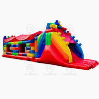 Bloc de construction obstacle gonflable saut videur château commercial méga bloc amusant ville gonflable rebond maison parcours d'obstacles