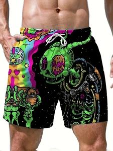 Pantalones cortos de playa Vintage personalizados para hombre, cintura elástica cómoda, transpirable, verano, sublimación en blanco, estampado en 3D, ajuste holgado sólido - Product Image 6