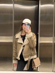 Chaqueta de Cuero para Mujer, Estilo Piloto, de Piel de Oveja, Color Personalizado, Talla Grande, Invierno - Product Image 2