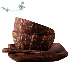 Bol à salade en coquille de noix de coco/100% bol en coquille de noix de coco unique poli naturel et cuillère à noix de coco Vietnam - Product Image 6