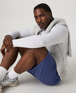 กางเกงขาสั้นผ้าฟลีซผ้าฝ้าย100% น้ำหนักเบาสำหรับผู้ชายกางเกงขาสั้นแนวสตรีทกันน้ำระบายอากาศได้ดีมีเชือกผูก - Product Image 4