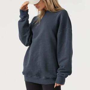 Sudadera Corta Holgada Personalizada Más Vendida, Mangas Completas, Algodón Coreano Liso, Cuello Redondo, Sudadera de Mujer de la Mejor Calidad - Product Image 1