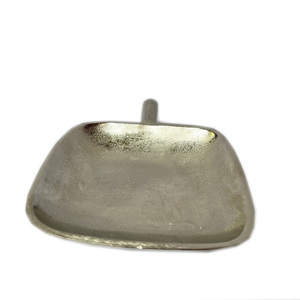Western Gold Pedestal Bowl for Cast Aluminium Footed Handmade Non-Toxic Oval Polished Fruit Bowls Dinnerware <b>Plate</b> Dish - Product Image 5