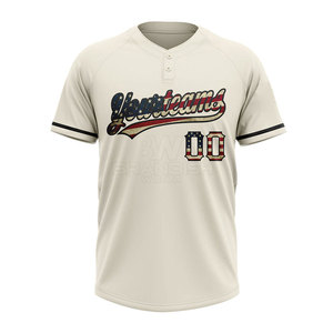 Maillot de baseball à deux boutons, vêtements de sport à faible MOQ, confortable et respirant, taille personnalisée, vêtements pour jeunes - Product Image 1