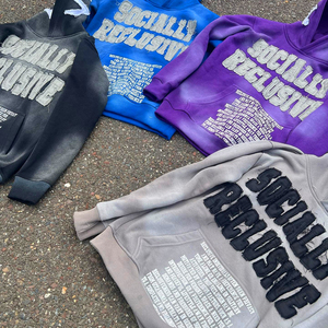 Custom Heavyweight 500 Gsm Sudadera con capucha de los hombres Nuevo diseño 100% Algodón de gran tamaño Producto de fabricantes de alta calidad - Product Image 3