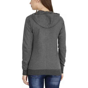 เสื้อมีฮู้ดสำหรับผู้หญิงผ้าฟลีซผ้าฝ้ายลำลองสำหรับฤดูหนาวโลโก้แบบกำหนดเอง - Product Image 3