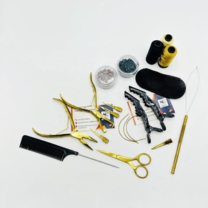 Kit de Herramientas Profesional de Acero Inoxidable para Extensiones de Cabello con Logotipo Personalizado, con Pinzas, Tijeras, Clips e Hilo para Instalación en Salón - Product Image 6