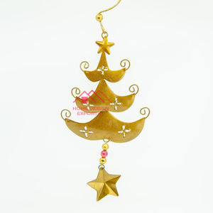 Best Selling Christmas Tree Decoration Iron <b>Large</b> Metal Star Luxury Hanging <b>Ornament</b> Modern Design Customized - Product Image 6