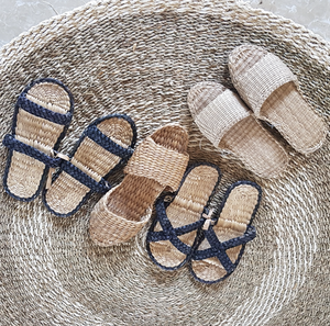 Pantuflas Tejidas a Mano de Jacinto de Agua para Uso en Interiores, Calzado de Fibra Natural Ecológico Elaborado por Artesanos de Vietnam - Product Image 3