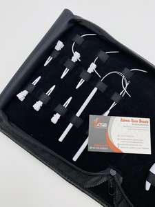 Kit de Herramientas Profesionales para Extensiones de Cabello Blanco Mate con Pinzas de Acero Inoxidable para Extensiones de Cabello con Cinta Adhesiva, Logotipo Personalizado - Product Image 4