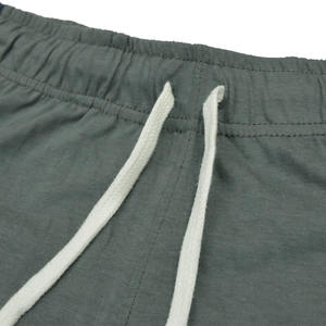 Vente en gros Pantalon Slim Fit en jersey pour hommes-Gris ardoise avec rayures de couleur marine Respirant 100% coton Poches zippées Cool & Confortable personnalisé - Product Image 2