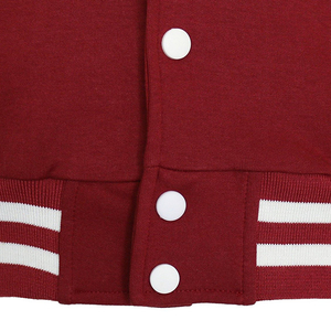 Veste universitaire d'hiver décontractée de qualité supérieure personnalisée OEM à col montant avec fermeture à bouton recouvert vente en gros de logo à motif solide - Product Image 4