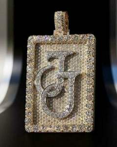 Collier avec plaque de nom personnalisée, chaînes cubaines, alliage plaqué rhodium, pendentif en zircon, bijoux classiques personnalisés, cadeau d'anniversaire - Product Image 1