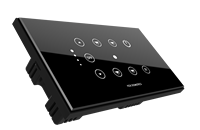 Interruptores Táctiles Wifi de 4 Vías de la Serie 4 WHITE Glassy de Fox Domotics con NFC, Control Remoto Inalámbrico Fácil de Usar, 6A 240V