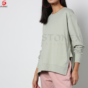 Design personnalisé pull ras du cou 100% coton femmes polaire ras du cou sweat-shirt - Product Image 6