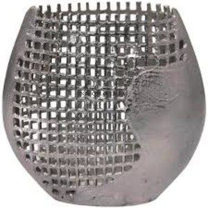 Florero de diseño elegante único de aluminio fundido de alta calidad pulido brillante de acabado de Color plateado para Decoración de mesa del hogar - Product Image 1