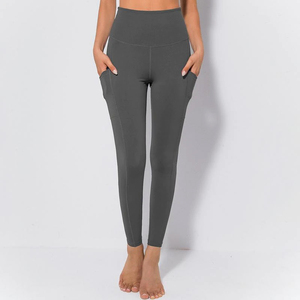 <b>Women</b> Yoga <b>Leggings</b> High Waist Fitness Running Gym Pants <b>Waterproof</b> Four-Way Stretch Breathable Spandex Polyester with OEM - Product Image 2