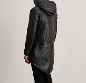 Veste en cuir pour homme de couleur personnalisée, service OEM, col montant, imperméable, respirante, veste en cuir d'hiver - Product Image 5