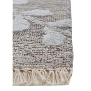 Tapis en laine et soie de bambou noué à la main gris pansy et noir, motif floral GSB-1501 pour usage domestique - Product Image 4