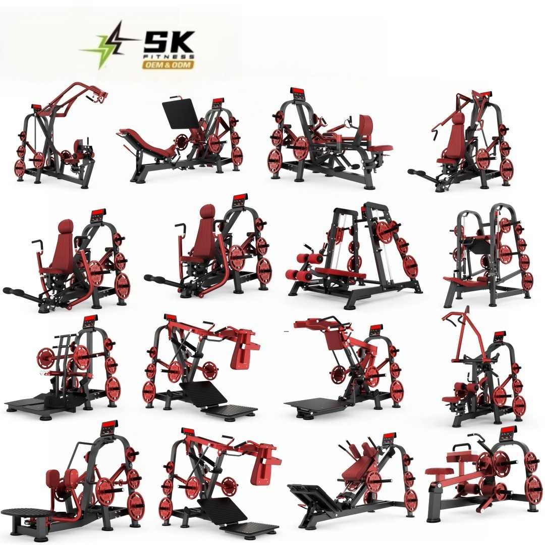 SK Full Gym Fitness Equipment Set Plate Loaded Strength Machine For Chest Legs Back Workout Commercial Bodybuilding Gym Club
