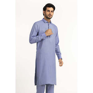 เสื้อเชิ้ตผ้าผสมแบบยังไม่เย็บตะเข็บ ยี่ห้อ Sada Bahar สีพื้น - Product Image 1