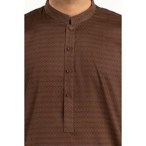 ชุดอานาร์กาลีทรงปกติ KR-STY25-006 สีน้ำตาล ผ้าฝ้ายเนื้อนุ่ม ผ้าจอร์เจตต์ สำหรับฤดูร้อน สไตล์บอลลีวูด อินเดีย ซารี ชุดปาร์ตี้ ชัลวาร์ - Product Image 5