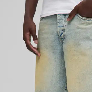 <b>Men</b> Stylish Washed Denim <b>Shorts</b> Relaxed Casual Chic Style Versatile Summer / Cotton Blend Fabric With Custom Logo Design Casual - Product Image 2