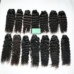 100% vierge indien Remy Extensions de cheveux noir bouclés faisceaux cuticule aligné vague naturelle lâche vague profonde Styles cheveux humains - Product Image 3