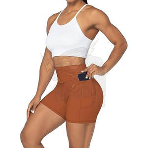Mode haute élastique bout à bout sport féminin Fitness Shorts personnaliser Logo vêtements de sport pour femmes sans couture Yoga Shorts - Product Image 4