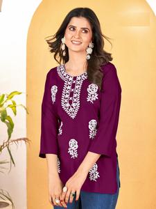 เสื้อปักลายเรยอน Chikan ยอดนิยมสไตล์ปาร์ตี้ทางการขายออนไลน์ - Product Image 3