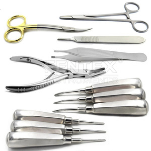 Nouvel ensemble d'instruments dentaires vétérinaires pour extraction : pinces, ciseaux, élévateurs luxateurs - Product Image 2