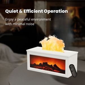 Button control fireplace design essential <b>oil</b> <b>diffuser</b> with ambient lighting OEM/ODM available - Product Image 3