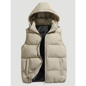 KADIA KIC-045 Gilet matelassé sans manches, style formel, couleur unie, 100% polyester, collection hiver, multi-poches, respirant, unisexe - Product Image 6