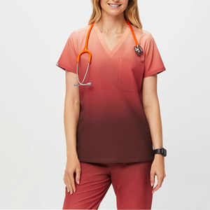 Venta caliente última llegada sublimado suave Scrubs uniformes conjuntos enfermera moda mujeres Hospital ropa de trabajo mujeres hombres uniformes - Product Image 2