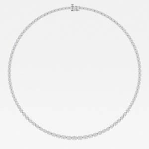 Colliers de haute joaillerie à la mode 18K or blanc massif collier de tennis clouté en diamant de laboratoire ovale de luxe pour les femmes OEM - Product Image 4