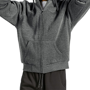 Faux Fur <b>Lined</b> <b>Hoodie</b> Custom Logo Zipper Hoodies High Quality <b>men</b> <b>Sherpa</b> <b>Hoodie</b> - Product Image 5