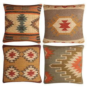 Indian Exporters' Luxury Cotton Cushion <b>Set</b> <b>Square</b> Shaped and Geometric Pattern Best Price for Home Use - Product Image 5