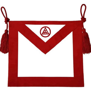 Masonic Regalia Hard <b>Apron</b> Case | Sovereign Master Allied Masonic Degrees <b>Apron</b> Green Ribbon With Gold Trim & Fringe Lambskin - Product Image 3