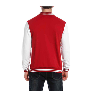 Veste universitaire d'hiver pour homme, personnalisable, en toile polaire respirante, col rond, fabriquée par l'usine Shahid-Syed, haute qualité, devant/dos - Product Image 4