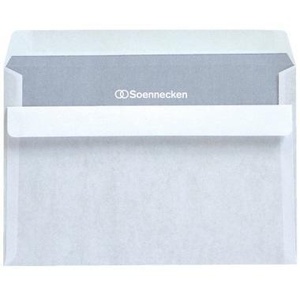 Sobres de Papel Blanco Soennecken DIN C6, 162 x 114 mm, 75 g/m², Autoadhesivos, 25 Unidades por Paquete - Product Image 1