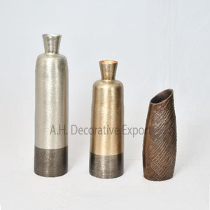 New Texture Design Aluminum Flower Pot Table Counter & Desk <b>Top</b> Decorative Vase for Wedding Centerpiece Aluminium Flower Vase - Product Image 5