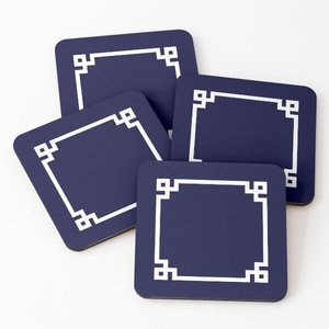 Sous-verres en bois d'acacia sur fond imprimé pour servir le thé ensemble de 4 pièces accessoires de cuisine vente à chaud 2023 - Product Image 1