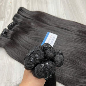 Extensions de cheveux humains vierges, couleur noire naturelle, cheveux non traités, haute qualité, prêts à être expédiés, trame de cheveux machine - Product Image 6