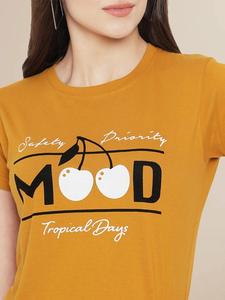 เสื้อยืดคอกลมแขนสั้นสำหรับผู้หญิงผ้าคอตตอน100% ลำลองทรงโอเวอร์ไซส์ XL พิมพ์ลายโลโก้แฟชั่นระบายอากาศได้ตามต้องการสีพื้น - Product Image 2