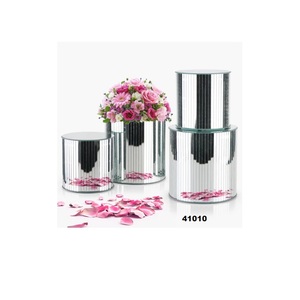 Vases à fleurs en argent Vases en verre décoratifs pour la maison salon salle à manger décor de chambre d'amis - Product Image 1