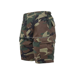 Shorts cargo tactiques décontractés pour hommes, taille haute, avec cordon de serrage, imperméables, tricotés, multi-poches, coupe décontractée, séchage rapide - Product Image 5
