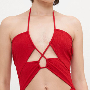 Traje de Baño Monokini de Una Pieza con Corte Alto y Logotipo Frontal, Secado Rápido, Tejido Transpirable y Ecológico, Ajuste Cómodo para Viajes y Vacaciones - Product Image 4