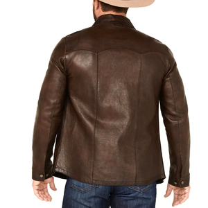 New Hot Sale Leather Jacket for Men and <b>Top</b> Quality Wholesale Customized New Fashion Men Leather jacket for men DDP Shipping - Product Image 5
