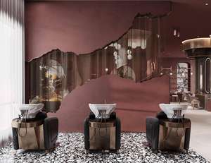 Modern Portable Wood Hair <b>Salon</b> Station Mirror with LED Lighting-Custom <b>Salon</b> Shop Display <b>Furniture</b> for Warehouse & Hotel Use - Product Image 6