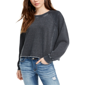 Felpa con cappuccio grigia XL da bambina Hippie Rose, taglio corto, bordi grezzi, in tessuto a maglia anti-pilling, ricamata, con cerniera, modello ODM - Product Image 4